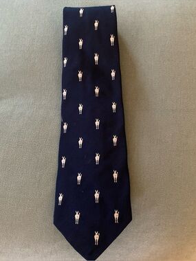 VTG 1960s Chipp New York "Smart Ass" Emblematic Tie Gold Crest Lining Ivy Trad